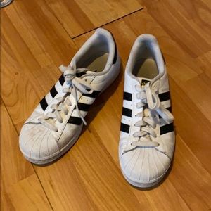 original Adidas super stars white and black